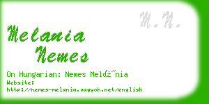 melania nemes business card